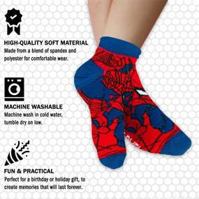 img 1 attached to 🕷️ Marvel Spider-Man Socks for Boys: 10-Pack Low Cut Socks, Ages 3-9