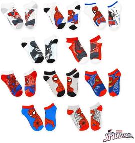 img 2 attached to 🕷️ Marvel Spider-Man Socks for Boys: 10-Pack Low Cut Socks, Ages 3-9