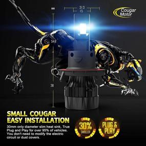 img 2 attached to 💡 Ксеноновая лампа Cougar Motor X-Small H13 LED, 12000LM 6500K (9008) - Комплект для полной конверсии - Холодный белый, 360° регулируемый луч - Замена галогенных ламп (комплект из 2 шт)