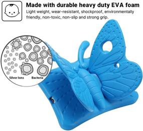 img 2 attached to 🦋 Simicoo iPad Mini 4 3 2 3D Cute Butterfly Case: Lightweight, Shockproof, Heavy Duty Tablet Cover for Kids (Blue)