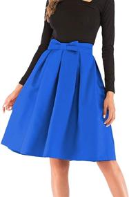 img 3 attached to ECDAHICC Womens Versatile Stretchy Flared Women's Clothing and Skirts