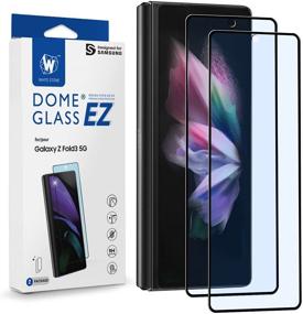 img 4 attached to 📱 Whitestone Dome EZ Samsung Galaxy Z Fold 3 Screen Protector [Dome Glass EZ] - Full Coverage Tempered Glass Shield [Easy Install] - Two Pack
