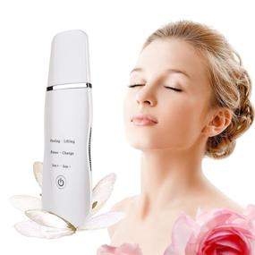 img 3 attached to 🌟 Rika Facial Scrubber - Gentle Peel Skin Exfoliator & Pore Cleanser, Cordless Rechargeable Skin Peeling Extractor