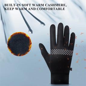 img 1 attached to FaAmour Winter Gloves: Premium Touchscreen Gloves for Cold Weather – 🧤 Men and Women's Gloves for Cycling, Running, Working, Driving, Hiking, and Fishing