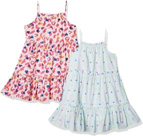 img 4 attached to Spotted Zebra Girls' Sleeveless Tiered Dresses - Amazon Brand