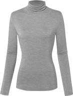 🔥 stay cozy with ocallk women's long sleeve pullover turtleneck thermal underwear tops! logo