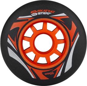 img 4 attached to 🛼 SKT HP 90mm 85A Inline Skate Wheels, 8-Pack - Premium MDL High-end PU Material for Enhanced Performance and Traction in Wet Road Conditions