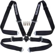 🏎️ spocoro 4-point racing safety harness with 2-inch nylon straps, black, cam lock style - pack of 1 logo