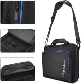 img 1 attached to 🎮 Waterproof Shockproof Travel Storage Case Bag for PS4 Pro, Large Capacity Portable Carry Bag for PS4 Pro Game System, Handbag Shoulder Bag for PS4 Pro Console