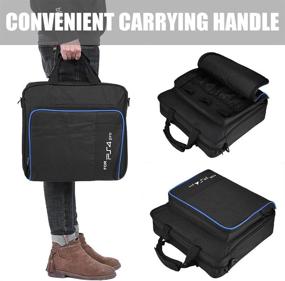 img 2 attached to 🎮 Waterproof Shockproof Travel Storage Case Bag for PS4 Pro, Large Capacity Portable Carry Bag for PS4 Pro Game System, Handbag Shoulder Bag for PS4 Pro Console