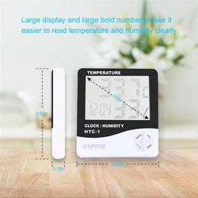 img 2 attached to 2 Pack Indoor Humidity Meters - Thermometer Hygrometer for Living Room, Bedroom, Reptiles, Greenhouse, Basement, Guitar - Temperature and Humidity Monitor