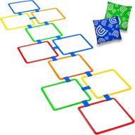 🏞️ getmovin sports hopscotch squares set - premium 15 inch squares with connectors for indoor/outdoor fun & conditioning training логотип