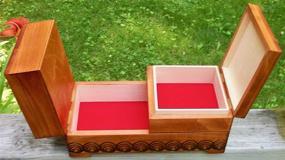 img 3 attached to 🧵 Sewing Box with Multiple Compartments - Handcrafted Linden Wood Keepsake Collector Box with Sewing Machine Design - Exquisite Treasure Wooden Box - One-of-a-Kind Artisan Gift - Made in Poland
