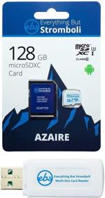 img 4 attached to 📸 Everything But Stromboli 128GB Azaire MicroSD Memory Card & Adapter for Samsung Galaxy A Series Phones: A10, A10e, A20, A30, A50 - Speed Class 10, U3, UHS-1, SDXC Plus - Includes Micro & SD Card Reader (1)