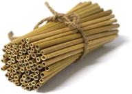 🎋 ia crafts bamboo supplies: bamboo sticks, straws, stakes for crafts and diy - natural color, 5.7"-5.9" long, 0.24"-0.28" diameter logo