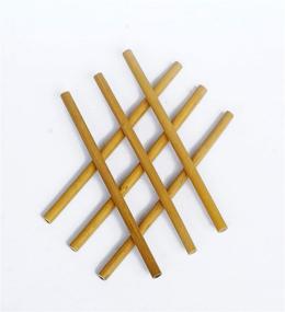 img 1 attached to 🎋 IA Crafts Bamboo Supplies: Bamboo Sticks, Straws, Stakes for Crafts and DIY - Natural Color, 5.7"-5.9" Long, 0.24"-0.28" Diameter