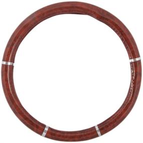 img 1 attached to 🚗 BDK Woodgrain Steering Wheel Cover - Stylish Dark Wood Pattern, Universal Fit 14.5-15.5" (SW-238-WD)