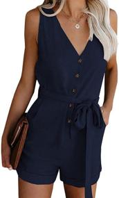 img 4 attached to 👗 Adibosy Sleeveless Jumpsuit Rompers - Women's Jumpsuits, Rompers & Overalls