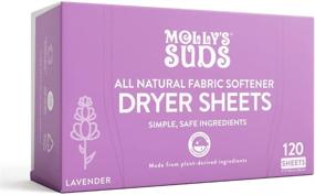 img 4 attached to Molly's Suds Lavender All Natural Fabric Softener Dryer Sheets - 120 Sheets