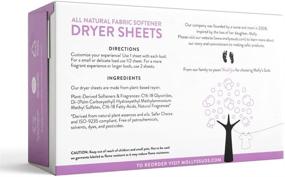 img 3 attached to Molly's Suds Lavender All Natural Fabric Softener Dryer Sheets - 120 Sheets