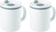 ☕ copco iconic desk mug: 16 ounce, 2 pack (gray) - sleek and practical drinkware for your workspace логотип