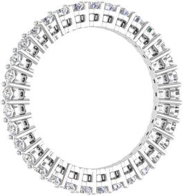 img 3 attached to Carat Diamond Eternity Wedding White Women's Jewelry for Wedding & Engagement