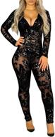 👗 lucuna womens sequin metallic jumpsuit: dazzling women's clothing in jumpsuits, rompers & overalls logo