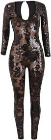 img 1 attached to 👗 Lucuna Womens Sequin Metallic Jumpsuit: Dazzling Women's Clothing in Jumpsuits, Rompers & Overalls