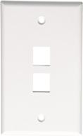 🔌 leviton 41080-2wp quickport 2-port wallplate in white - enhanced seo logo