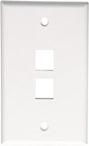 img 1 attached to 🔌 Leviton 41080-2WP Quickport 2-Port Wallplate in White - Enhanced SEO