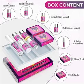 img 2 attached to 💕 Luscious Lashes: DERSEN Professional Eyelash Perm Kit for Semi-Permanent Curling - Enhance Your Beauty with Pink Box