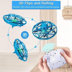 img 2 attached to 🚁 XINHOME Hand Controlled Drones for Kids and Adults - Mini Remote Control Drone with 2 Flying Modes, 2 Speeds, 3D Flip, Altitude Hold, LED Light, Easy Indoor Flying Ball Drone Toys for Boys and Girls Gift