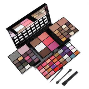 img 3 attached to 🎨 Ultimate Color Combination Makeup Set - 36 Eyeshadow, 28 Lip Gloss, 3 Blusher, 4 Concealer, 3 Contour Powder, 3 Brushes, 1 Mirror, 74 Colors Combination Palette