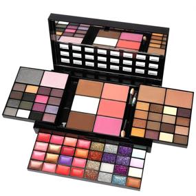 img 4 attached to 🎨 Ultimate Color Combination Makeup Set - 36 Eyeshadow, 28 Lip Gloss, 3 Blusher, 4 Concealer, 3 Contour Powder, 3 Brushes, 1 Mirror, 74 Colors Combination Palette