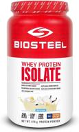 🥛 premium grass-fed vanilla whey protein isolate powder for intense post-workout recovery - biosteel, non-gmo, 24 servings logo