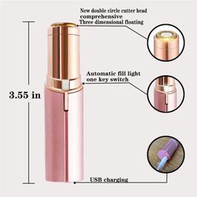 img 3 attached to 💆 FIGHTART Upgrade 2021 New 2 in 1 USB Mini Hair Remover: The Perfect Solution for Women's Hair Removal on the Go!