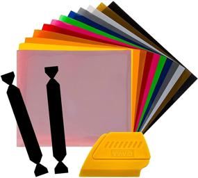 img 4 attached to 🎁 SISER EasyWeed Heat Transfer Vinyl 12x15 Bundle: 12-Color Starter Pack with Vinyl Wrap Toolkit