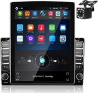unitopsci 9.7 inch android car stereo double din car radio: gps, bluetooth, touchscreen, wifi, fm radio, multimedia, mirror link, backup camera input, dual usb, swc+ 12 leds & backup camera included logo