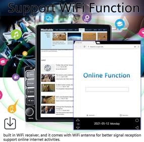 img 1 attached to UNITOPSCI 9.7 Inch Android Car Stereo Double Din Car Radio: GPS, Bluetooth, Touchscreen, WiFi, FM Radio, Multimedia, Mirror Link, Backup Camera Input, Dual USB, SWC+ 12 LEDs & Backup Camera Included