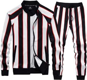 img 3 attached to Tracksuits Sweatsuits Jogging Fashion JW 064 XXL Men's Clothing