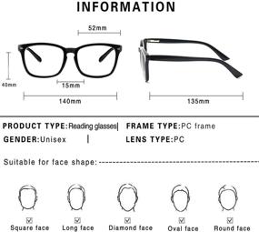 img 3 attached to Sumkyle 2-Pack Fashion Eyeglasses Frame: Progressive Multifocal Anti Blue Light Reading Glasses for Women and Men