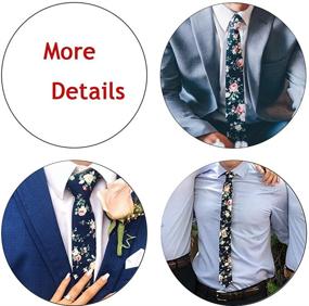img 3 attached to Mantieqingway Cotton Printed Floral MYF006 029 Men's Accessories and Ties, Cummerbunds & Pocket Squares