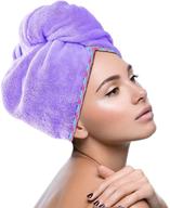 👩 women's 4 pieces microfiber hair towel wrap: soft & super absorbent quick dry turban for curly, long & thick hair - 10" x 26" quick dryer hat logo