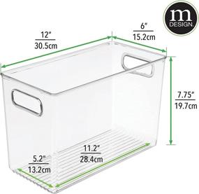 img 2 attached to MDesign Stackable Plastic Fridge Storage
