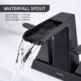 img 2 attached to 💧 NEWATER Matte Waterfall Centerset Bathroom Faucet