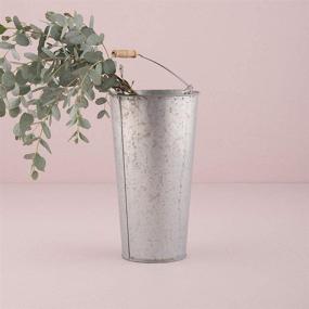 img 2 attached to 🎉 Weddingstar Small Tin Bucket with Handle (1): A Perfect Rustic Décor for Weddings and Events