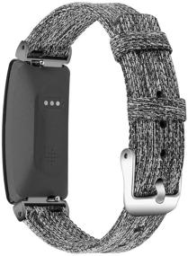 img 3 attached to 📿 EZCO Браслеты для Fitbit Inspire HR, Inspire, Inspire 2 - Тканевый дышащий ремешок для часов, с функцией быстрого снятия, замена на запястье, аксессуар для женщин, мужчин, умные часы Inspire 2