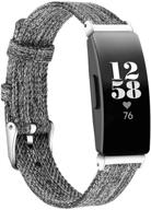 📿 ezco браслеты для fitbit inspire hr, inspire, inspire 2 - тканевый дышащий ремешок для часов, с функцией быстрого снятия, замена на запястье, аксессуар для женщин, мужчин, умные часы inspire 2 логотип