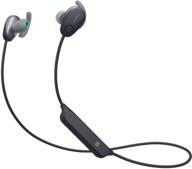 🎧 sony wi-sp600n black premium waterproof bluetooth wireless extra bass sports in-ear headphones - 6 hr battery life, microphone (international version) logo