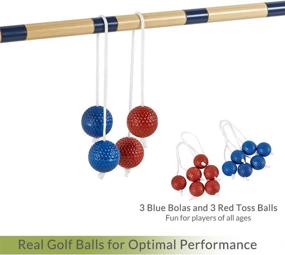 img 2 attached to 🎉 ApudArmis Wooden Golf Ladder Toss Game Set - Outdoor Yard Beach Game for Kids, Adults, and Family with 6 Bolos Balls and Carrying Case